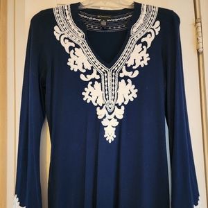 INC Navy Blue XL Top